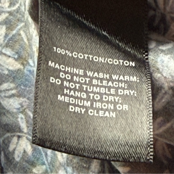 Lafayette 148 Womens Shirt Button Up Tunic Top Size XL Cotton Blue Floral - Picture 12 of 12